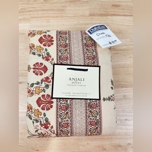 Pottery Barn Anjali Full/Queen Duvet Linen Blend Floral Vintage NOS Cottage Boho